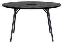 Havebord Montana sort Ø130 cm - Sunlife